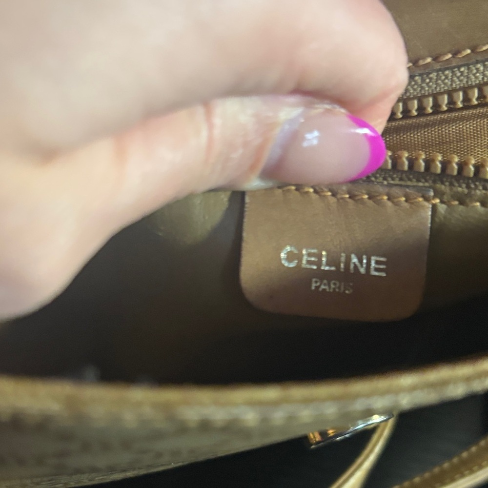 Celine vintage Tan Patterned Shoulder Bag - Picture 13 of 17